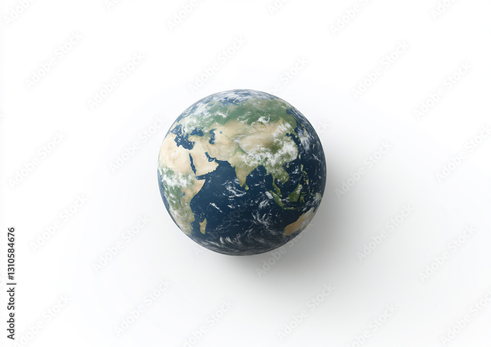 a realistic earth with the continents of china, japan, a realistic earth with the continents of china, japan,