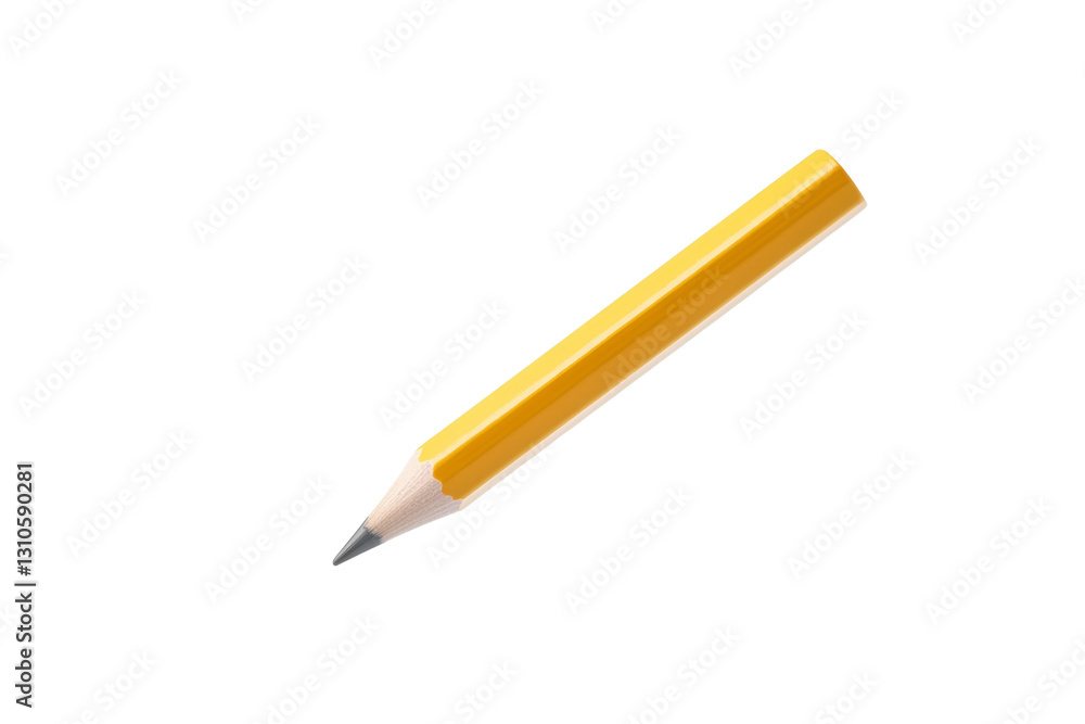Yellow pencil with a black tip, isolated Yellow pencil with a black tip, isolated