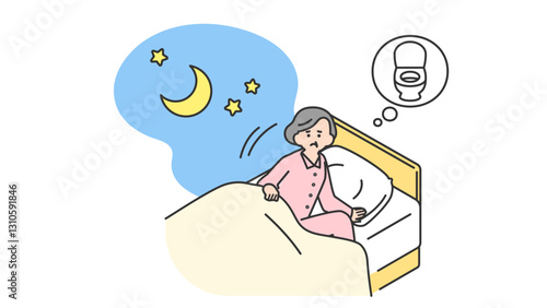 睡眠：夜中にトイレに行きたくなるシニア女性