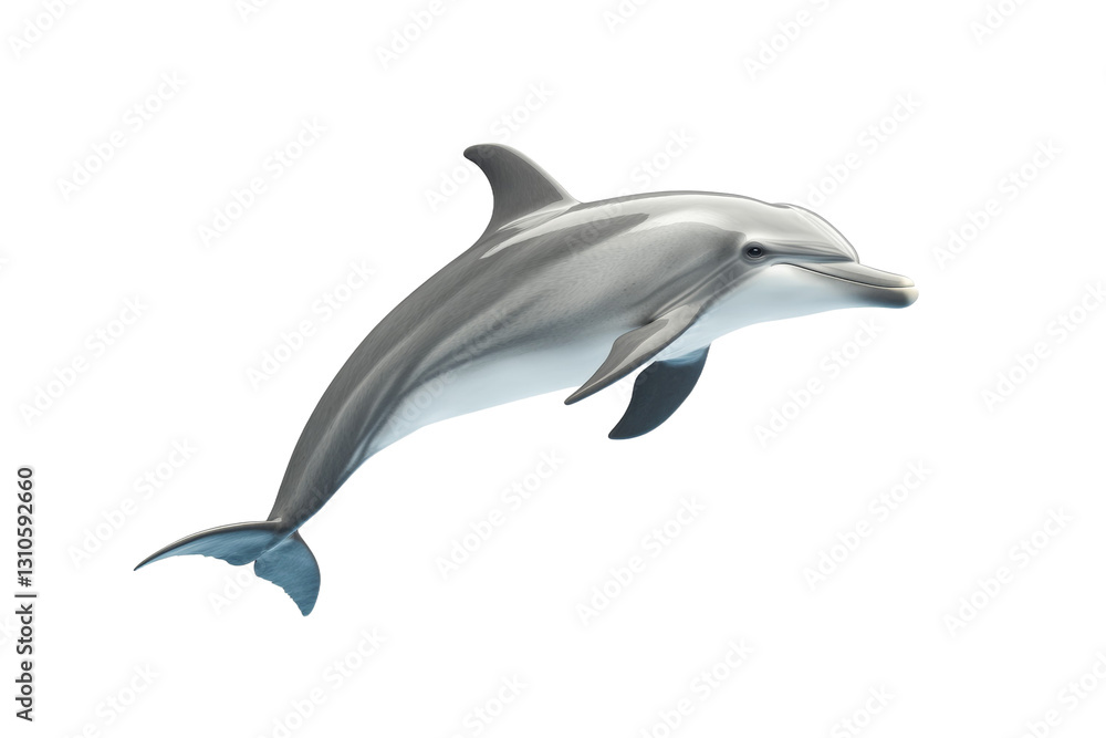 Dolphin is flying through the air, isolated Dolphin is flying through the air, isolated