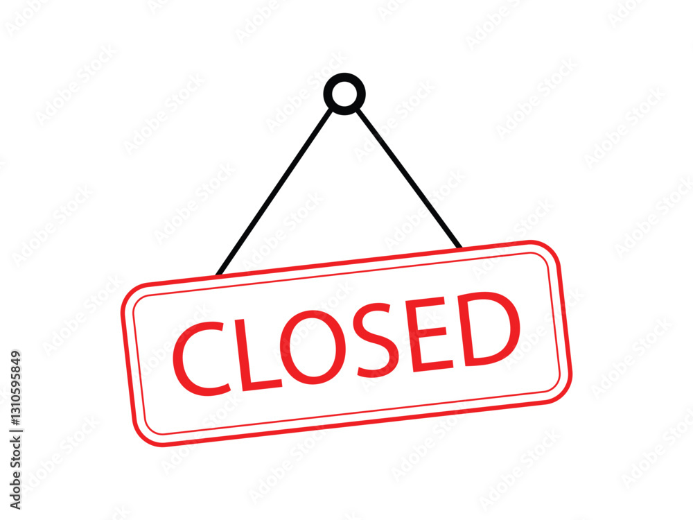 Closed banner icon illustration vector Closed banner icon illustration vector