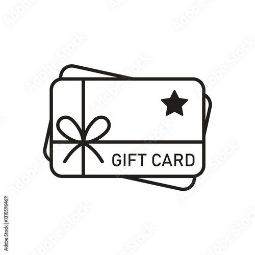 gift card line icon