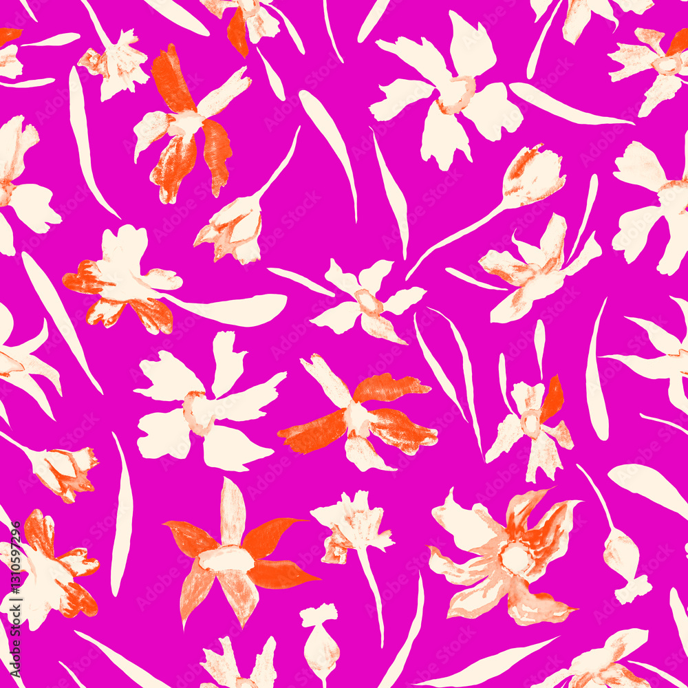 Tropical pattern, floral, leaves. Digital print in Repeat (rapport), Resolution 300 DPI, ideal for fashion, decoration and stationery. Tropical pattern, floral, leaves. Digital print in Repeat (rapport), Resolution 300 DPI, ideal for fashion, decoration and stationery.