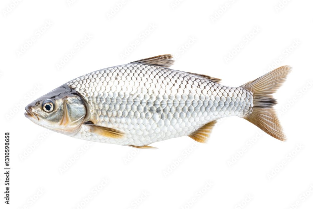 Fish is shown on a white background, isolated Fish is shown on a white background, isolated
