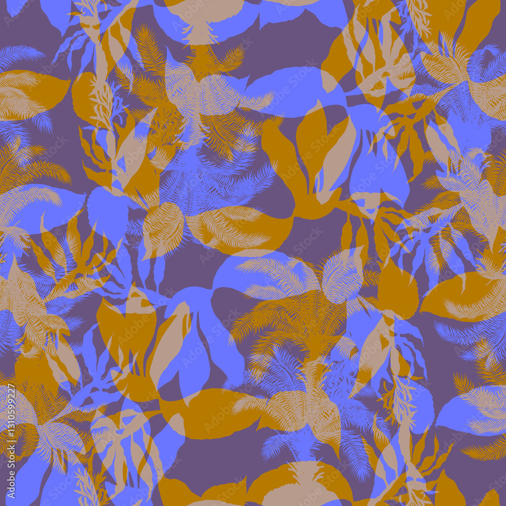 Tropical pattern, floral, leaves. Digital print in Repeat (rapport), Resolution 300 DPI, ideal for fashion, decoration and stationery. Tropical pattern, floral, leaves. Digital print in Repeat (rapport), Resolution 300 DPI, ideal for fashion, decoration and stationery.