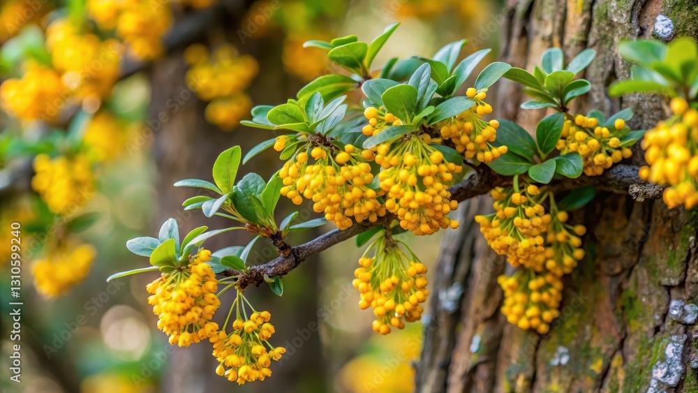 Agathosma betulina branch with small yellow flowers in a dense cluster , tree, agathosma, tree,agathosma,ornithology,cluster,flowers Agathosma betulina branch with small yellow flowers in a dense cluster , tree, agathosma, tree,agathosma,ornithology,cluster,flowers