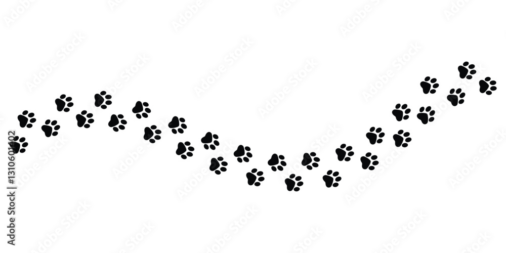 Paw footprint footsteps vector design Paw footprint footsteps vector design