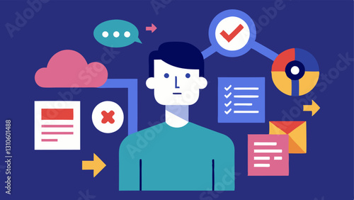 These descriptions can serve as a foundation for creating impactful s that communicate the dynamics of misinformation and its effects on public perception.