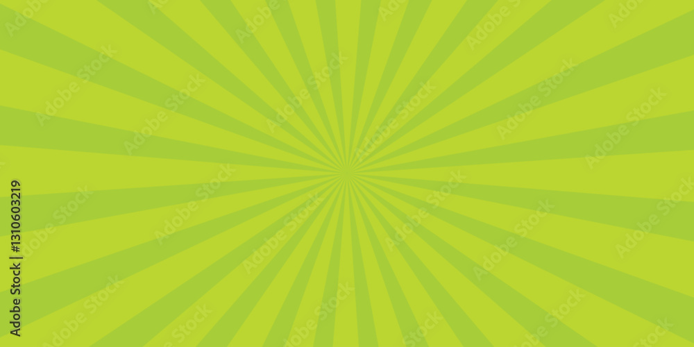 Obraz premium green sunburst background vector design