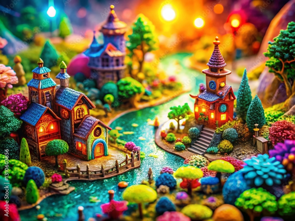 Macro Doodle Travel Scenery Backdrop: Whimsical Adventure Illustration Macro Doodle Travel Scenery Backdrop: Whimsical Adventure Illustration