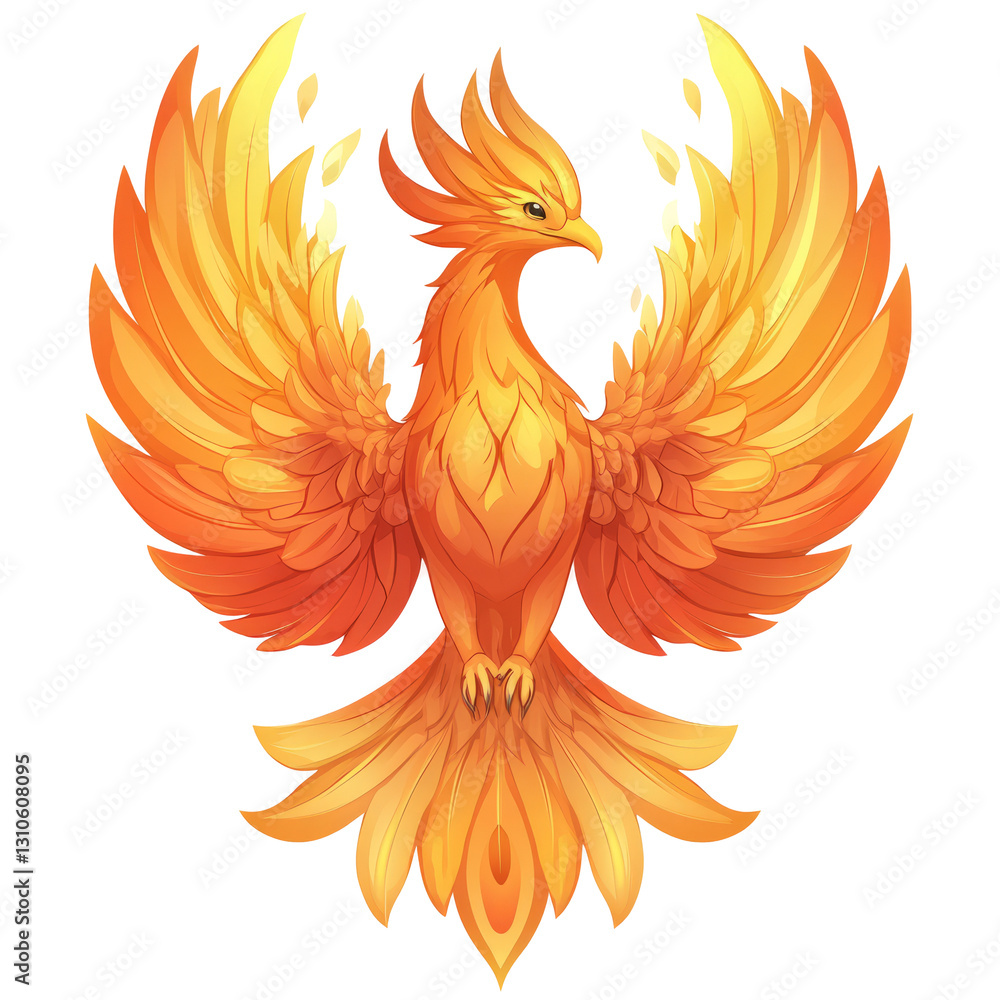 Fototapeta premium Fiery Phoenix Illustration
