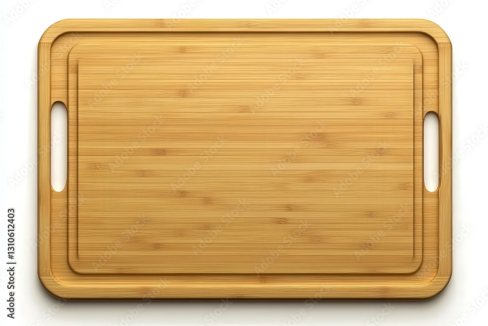 Bamboo Cutting Board for Kitchen Prep, Isolated. Bamboo Cutting Board for Kitchen Prep, Isolated.