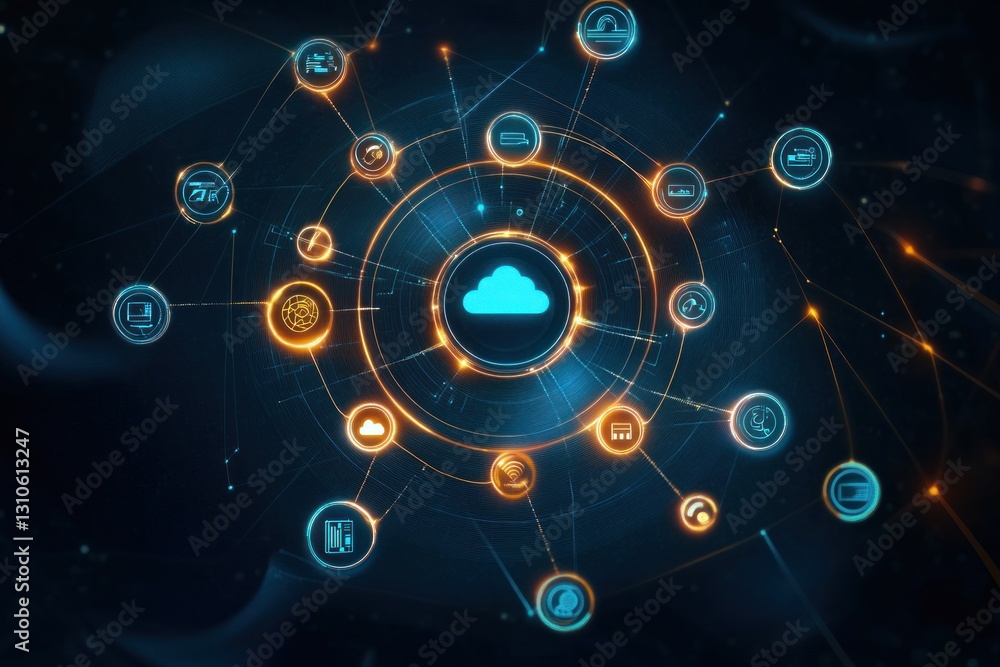 Cloud computing network, data storage, digital technology. Cloud computing network, data storage, digital technology.