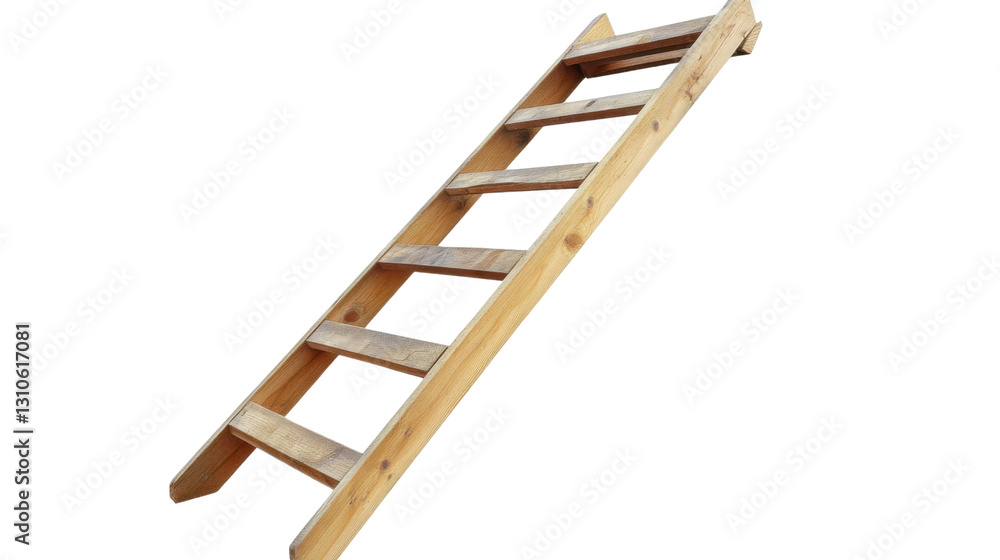 wooden ladder on white background wooden ladder on white background