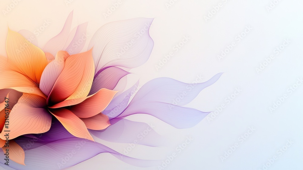 Fototapeta premium Beautifully Crafted Paper Flower on Bright White Background Highlighting Art