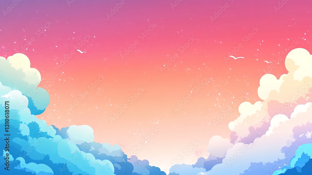 tranquil sunset sky with vibrant colors and space for copy tranquil sunset sky with vibrant colors and space for copy