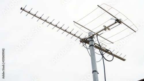 Television Antenna on White Background