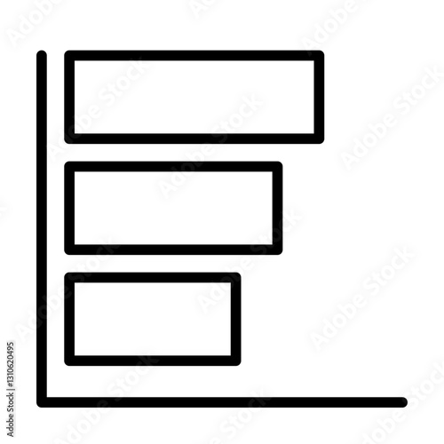 bar graph vector icon outline style
