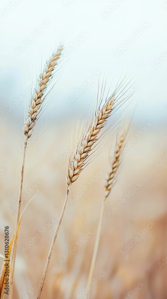 Minimalist Composition of Scattered Wheat in Soft Natural Light Minimalist Composition of Scattered Wheat in Soft Natural Light