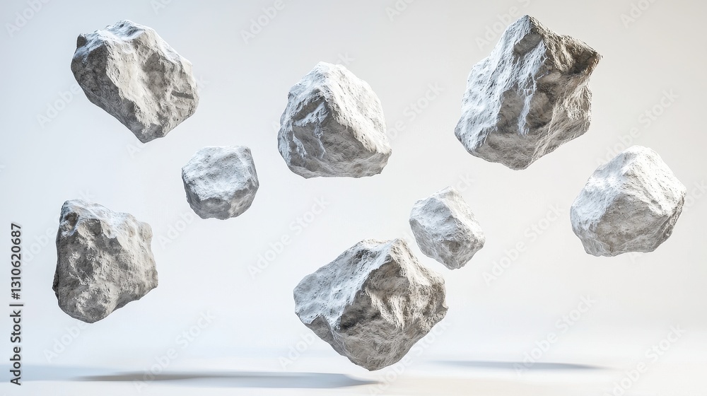 Abstract Stones in Mid-Air Abstract Stones in Mid-Air