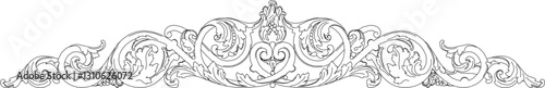 sketch vector illustration silhouette design decorative carving ornament floral decoration classic vintage ethnic