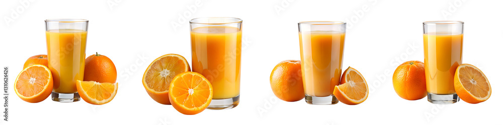 Fresh orange juice in glass splash isolated on a transparent background. Fresh orange juice in glass splash isolated on a transparent background.