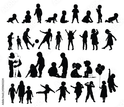 all about baby and child activity silhouettes