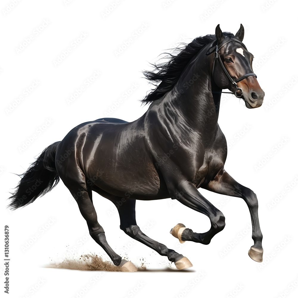 Fototapeta premium Black Stallion Running