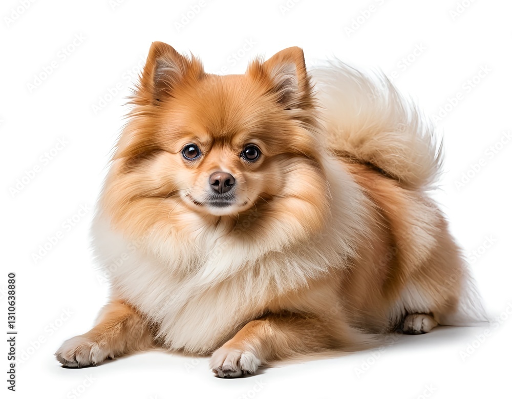 Adorable Pomeranian Puppy Lying Down Adorable Pomeranian Puppy Lying Down