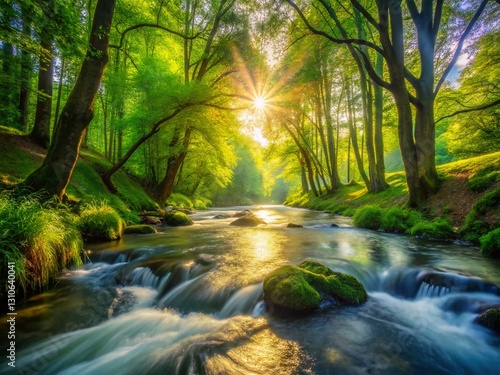 Majestic River Journey: Documentary Photography of a Serene River Landscape