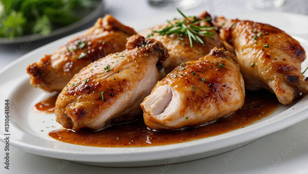 image of delicious chicken served ready to eat image of delicious chicken served ready to eat