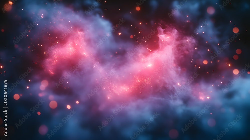 Fiery Nebula Clouds in Cosmic Darkness Fiery Nebula Clouds in Cosmic Darkness