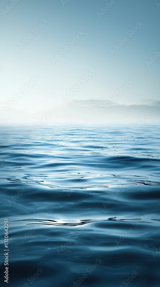 Serene Ocean Scene with Calm Waters and Soft Background Hues Serene Ocean Scene with Calm Waters and Soft Background Hues