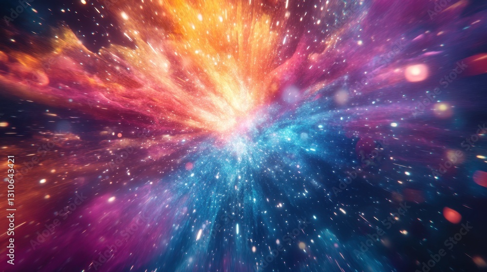 Abstract Space Background with Stars and Galaxy Abstract Space Background with Stars and Galaxy