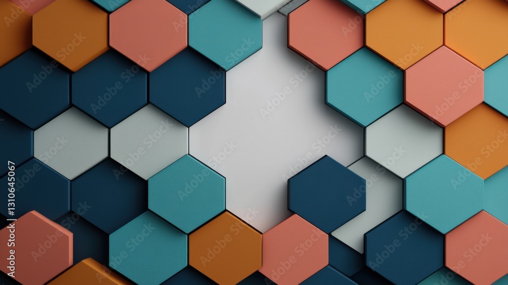 Vibrant Colorful Hexagon Wall Art Creating a Modern and Dynamic Space Vibrant Colorful Hexagon Wall Art Creating a Modern and Dynamic Space