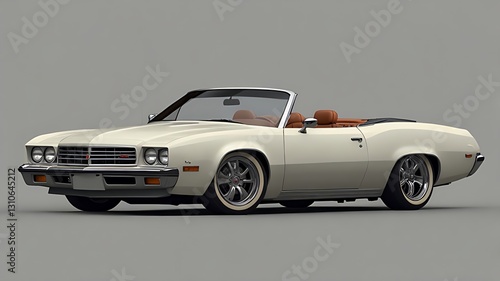 This png file of a convertible automobile isolated on a clear backdrop features a sleek, contemporary vehicle design that is perfect for digital graphics, car ads, and creative projects requiring adap