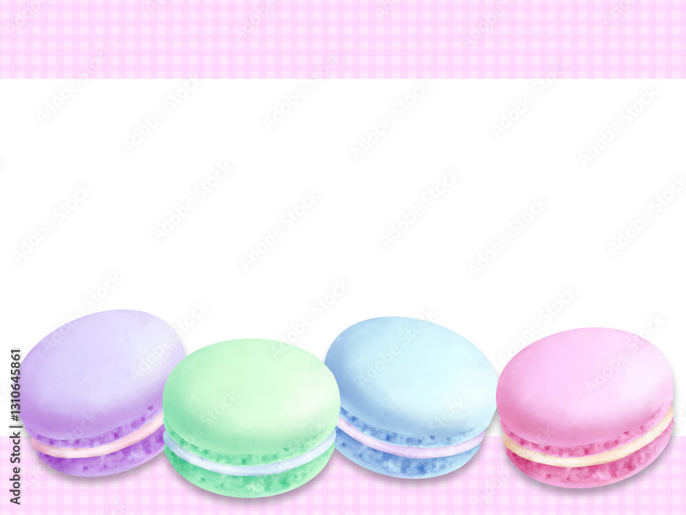 Obraz premium マカロンの背景 B-2