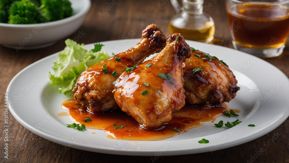 image of delicious chicken served ready to eat image of delicious chicken served ready to eat