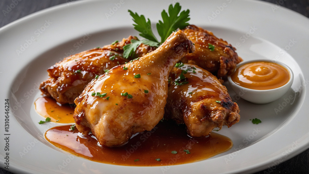 image of delicious chicken served ready to eat image of delicious chicken served ready to eat