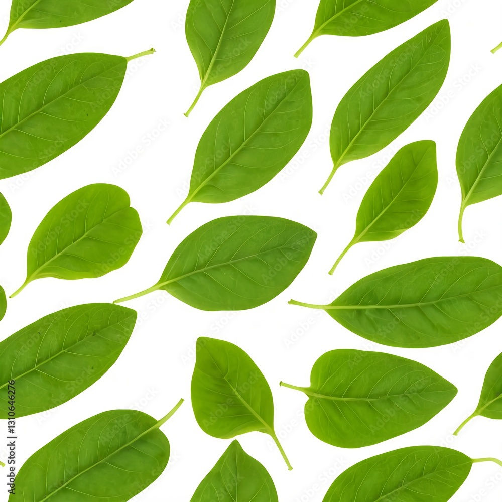 Obraz premium Green Leaves Pattern, Nature Background