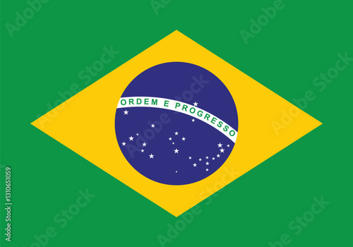 Brazil flag flat design