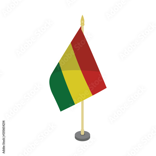 bolivia flagpole table vector design