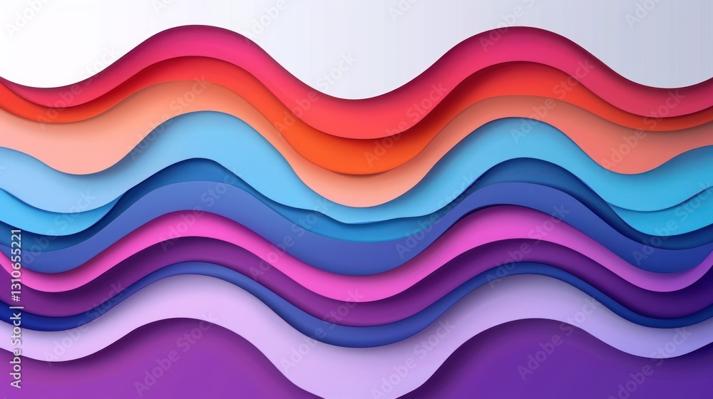 Colorful layered waves creating a vibrant abstract background Colorful layered waves creating a vibrant abstract background