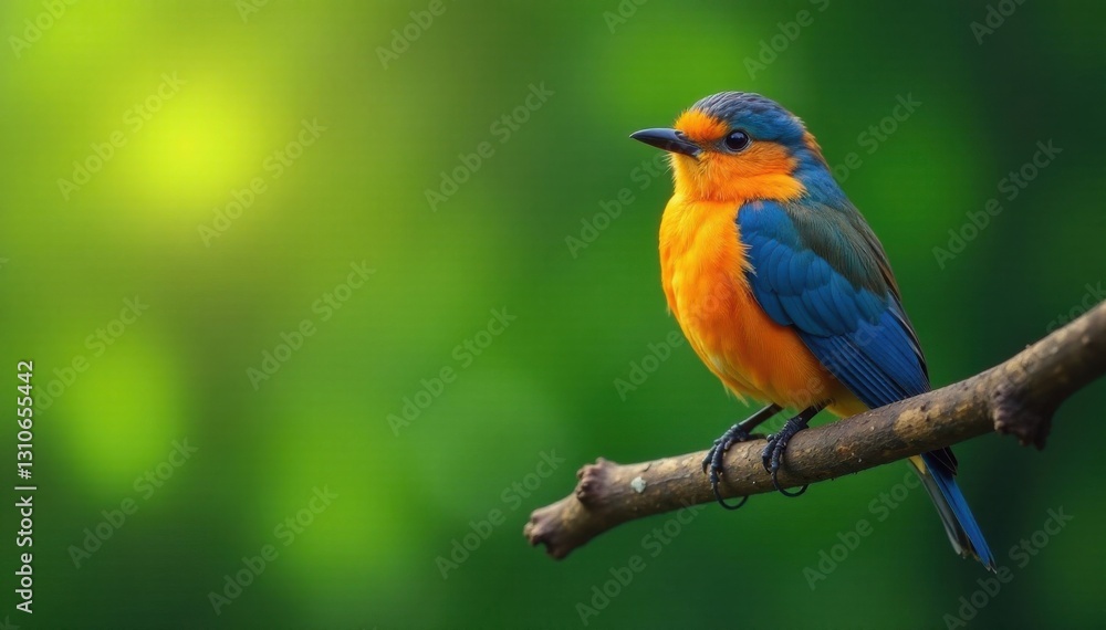 A bird perched on a tree branch, wildlife, forest, nature