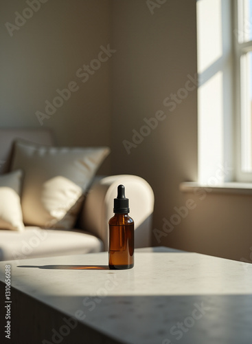 A essential oil on table