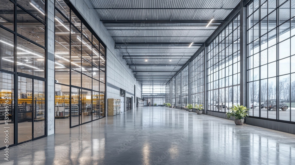 Spacious Contemporary Warehouse Design with Glass Walls and Modern Aesthetic Spacious Contemporary Warehouse Design with Glass Walls and Modern Aesthetic