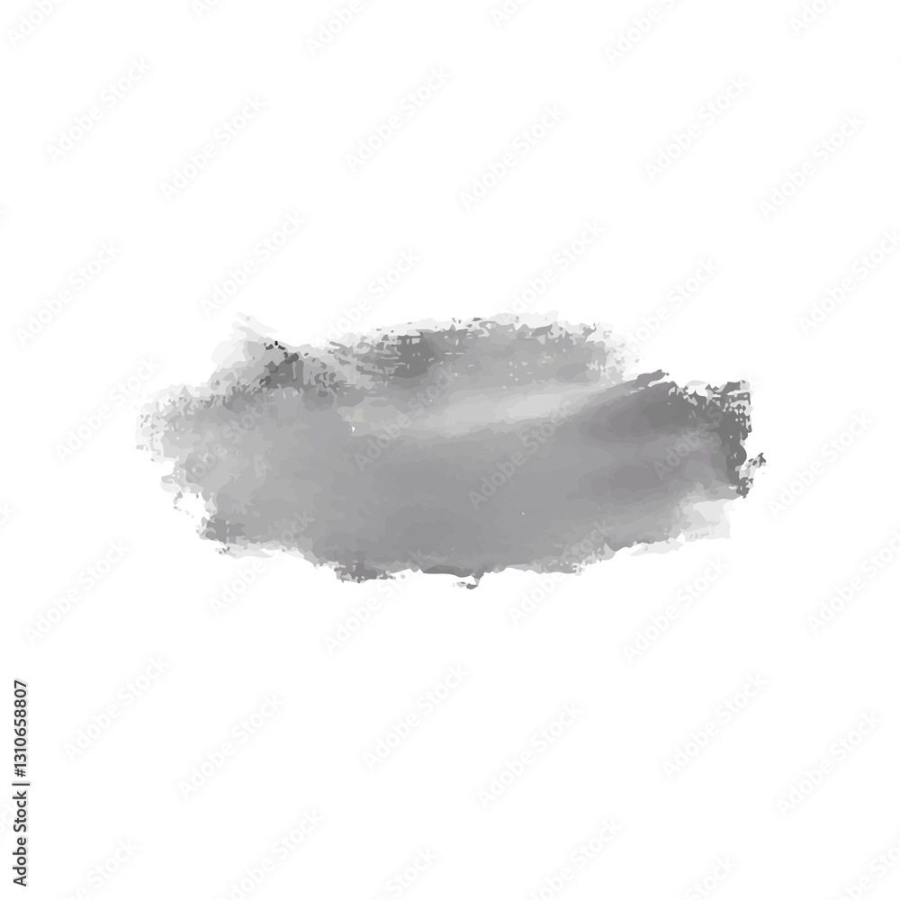 Black brush strokes created in a grunge style. PNG.