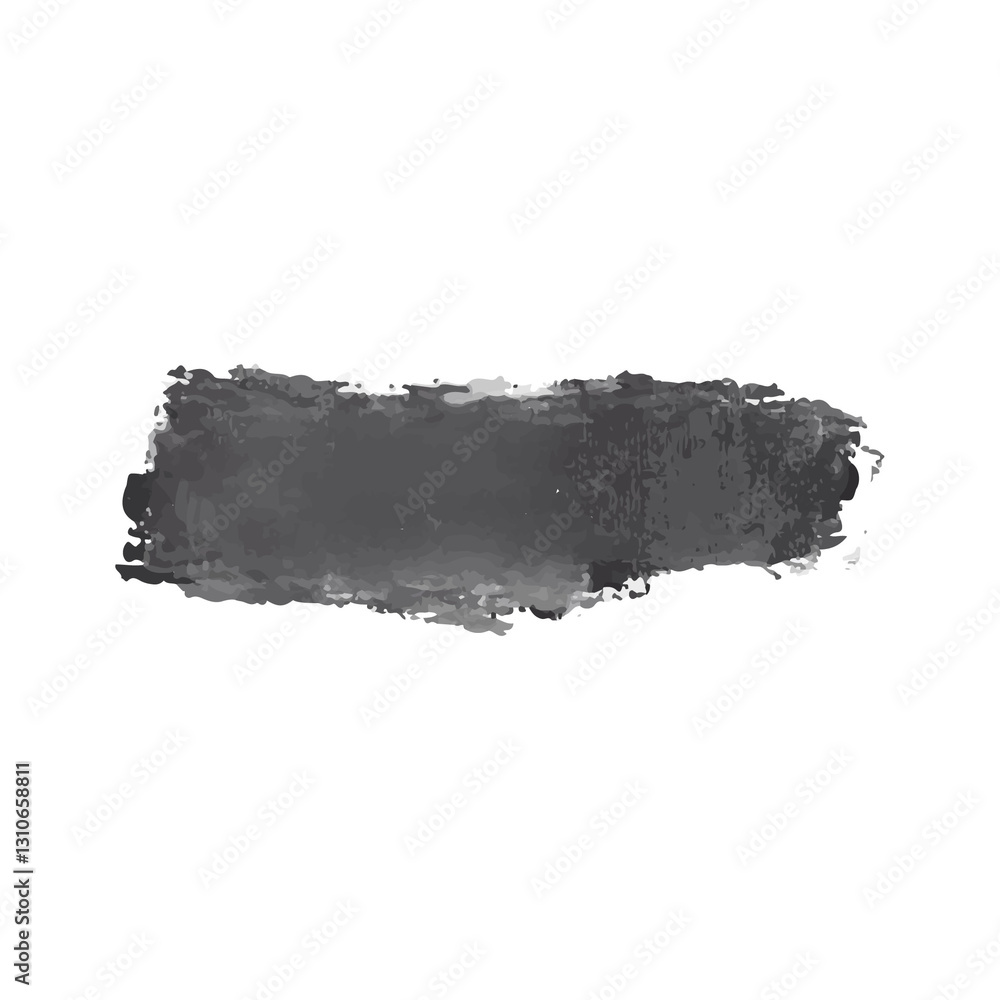 Black brush strokes created in a grunge style. PNG.