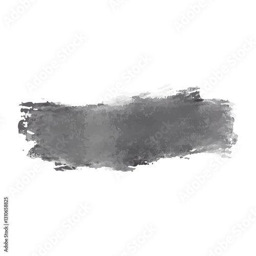 Black brush strokes created in a grunge style. PNG.