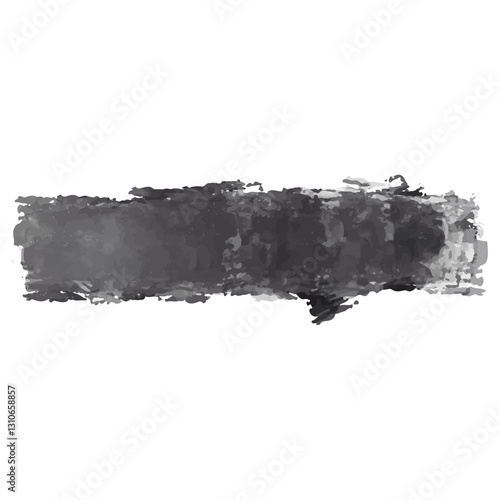 Black brush strokes created in a grunge style. PNG.